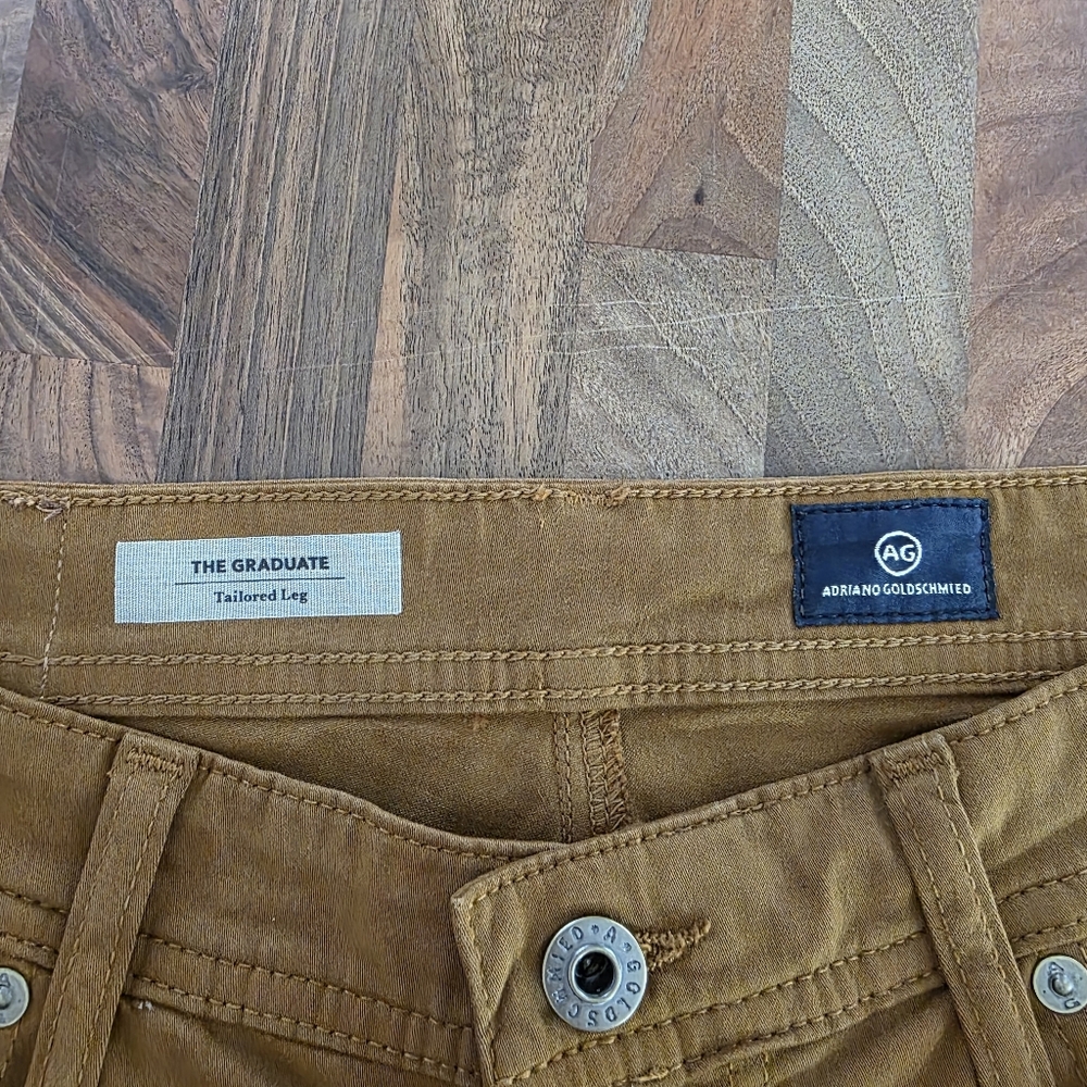 Adriano Goldschmied The Graduate Tailored Leg Pant in Golden Brown Sz 32X34 NEW - Picture 11 of 11